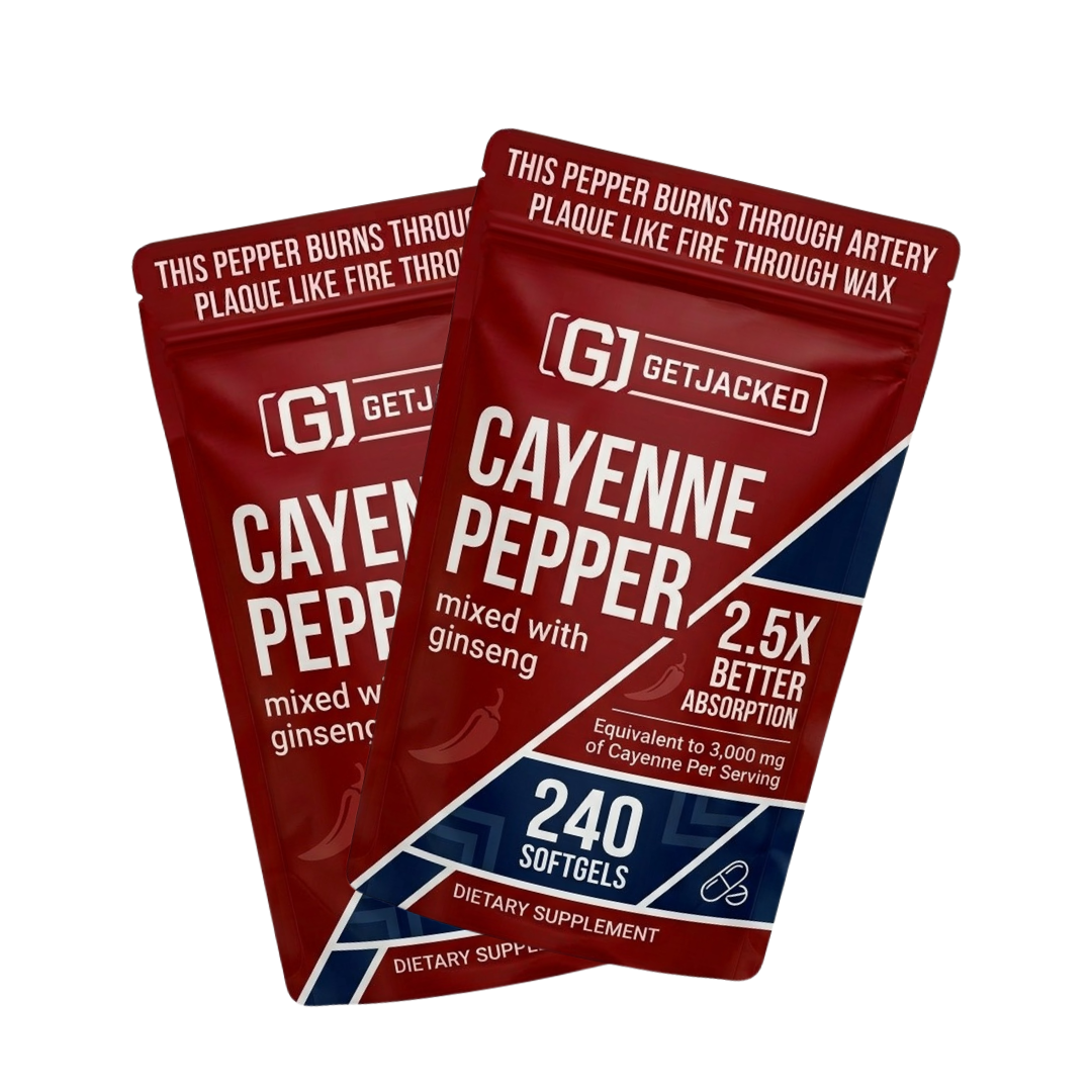 Unterstützen Sie die Gefäßfunktion mit GetJacked Cayenne Softgels