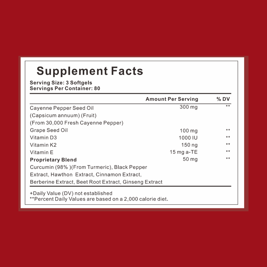 Unterstützen Sie die Gefäßfunktion mit GetJacked Cayenne Softgels