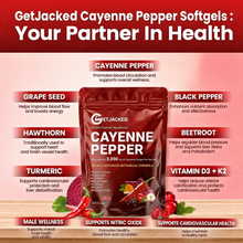 Unterstützen Sie die Gefäßfunktion mit GetJacked Cayenne Softgels